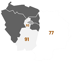 Zone d'intervention 77 & 92 & 91